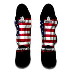 Grunge American Flag Print Muay Thai Shin Guard