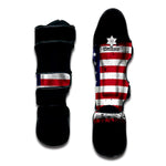 Grunge American Flag Print Muay Thai Shin Guard