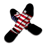 Grunge American Flag Print Muay Thai Shin Guard