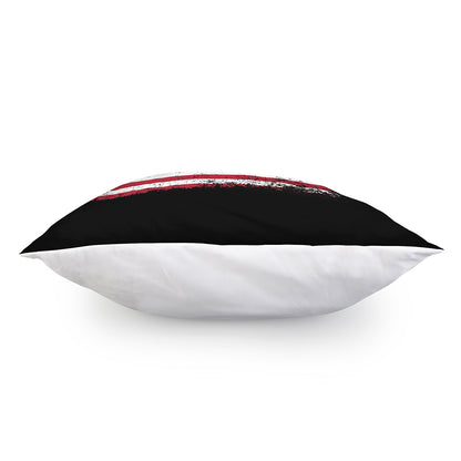 Grunge American Flag Print Pillow Cover