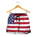 Grunge American Flag Print Women's Shorts