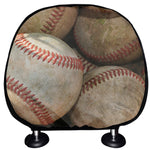 Grunge Baseballs Print Car Headrest Covers