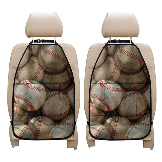 Grunge Baseballs Print Car Seat Organizers