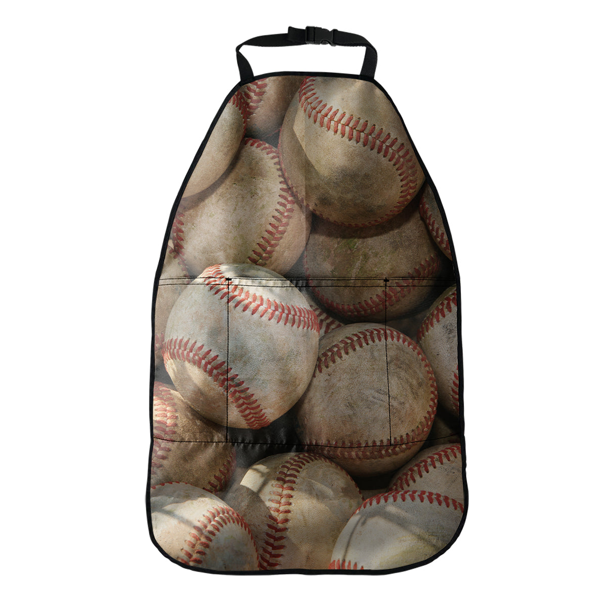 Grunge Baseballs Print Car Seat Organizers