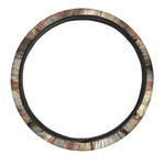 Grunge Baseballs Print Car Steering Wheel Cover