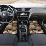 Grunge Baseballs Print Front Car Floor Mats