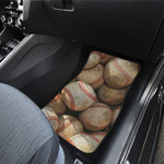 Grunge Baseballs Print Front Car Floor Mats