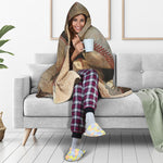 Grunge Baseballs Print Hooded Blanket