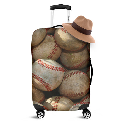 Grunge Baseballs Print Luggage Cover