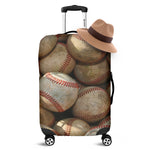 Grunge Baseballs Print Luggage Cover