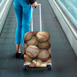 Grunge Baseballs Print Luggage Cover