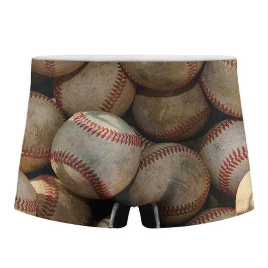 Grunge Baseballs Print Men's Boxer Briefs