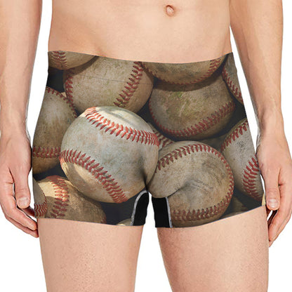 Grunge Baseballs Print Men's Boxer Briefs