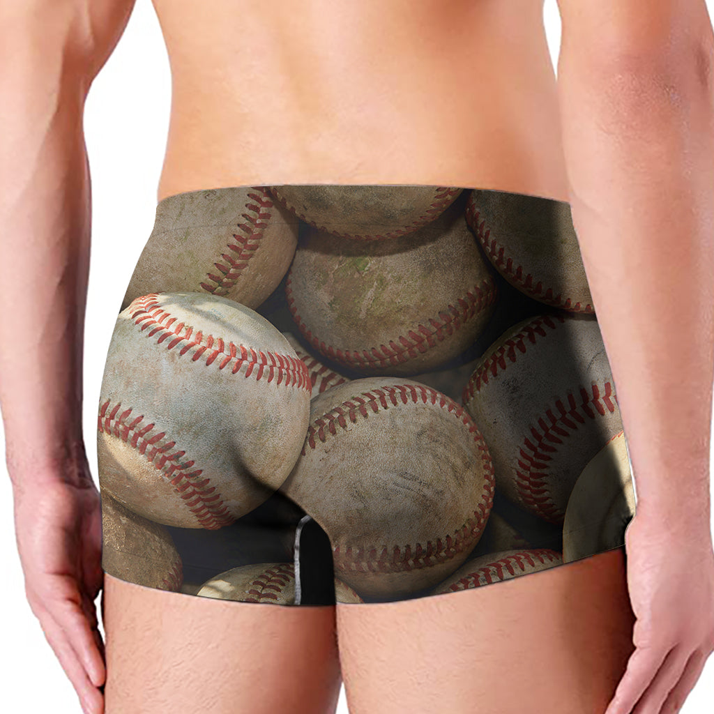 Grunge Baseballs Print Men's Boxer Briefs