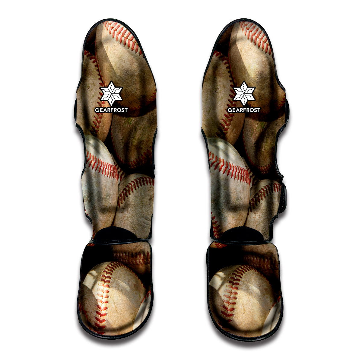 Grunge Baseballs Print Muay Thai Shin Guard