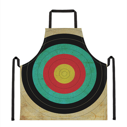 Grunge Bullseye Target Print Apron