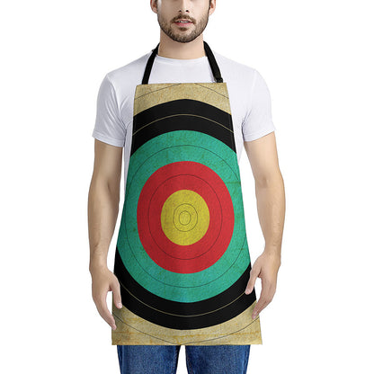 Grunge Bullseye Target Print Apron