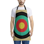 Grunge Bullseye Target Print Apron