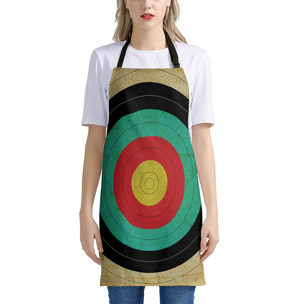 Grunge Bullseye Target Print Apron