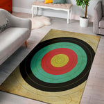 Grunge Bullseye Target Print Area Rug