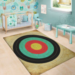 Grunge Bullseye Target Print Area Rug