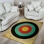 Grunge Bullseye Target Print Area Rug