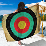 Grunge Bullseye Target Print Beach Sarong Wrap