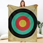 Grunge Bullseye Target Print Blanket