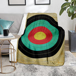 Grunge Bullseye Target Print Blanket