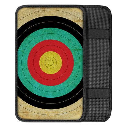 Grunge Bullseye Target Print Car Center Console Cover