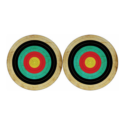 Grunge Bullseye Target Print Car Coasters