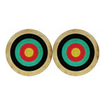 Grunge Bullseye Target Print Car Coasters