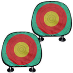 Grunge Bullseye Target Print Car Headrest Covers