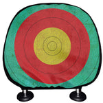Grunge Bullseye Target Print Car Headrest Covers