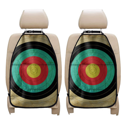 Grunge Bullseye Target Print Car Seat Organizers
