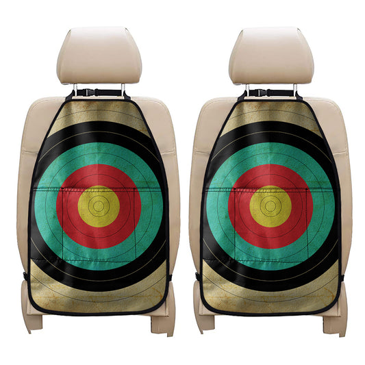 Grunge Bullseye Target Print Car Seat Organizers