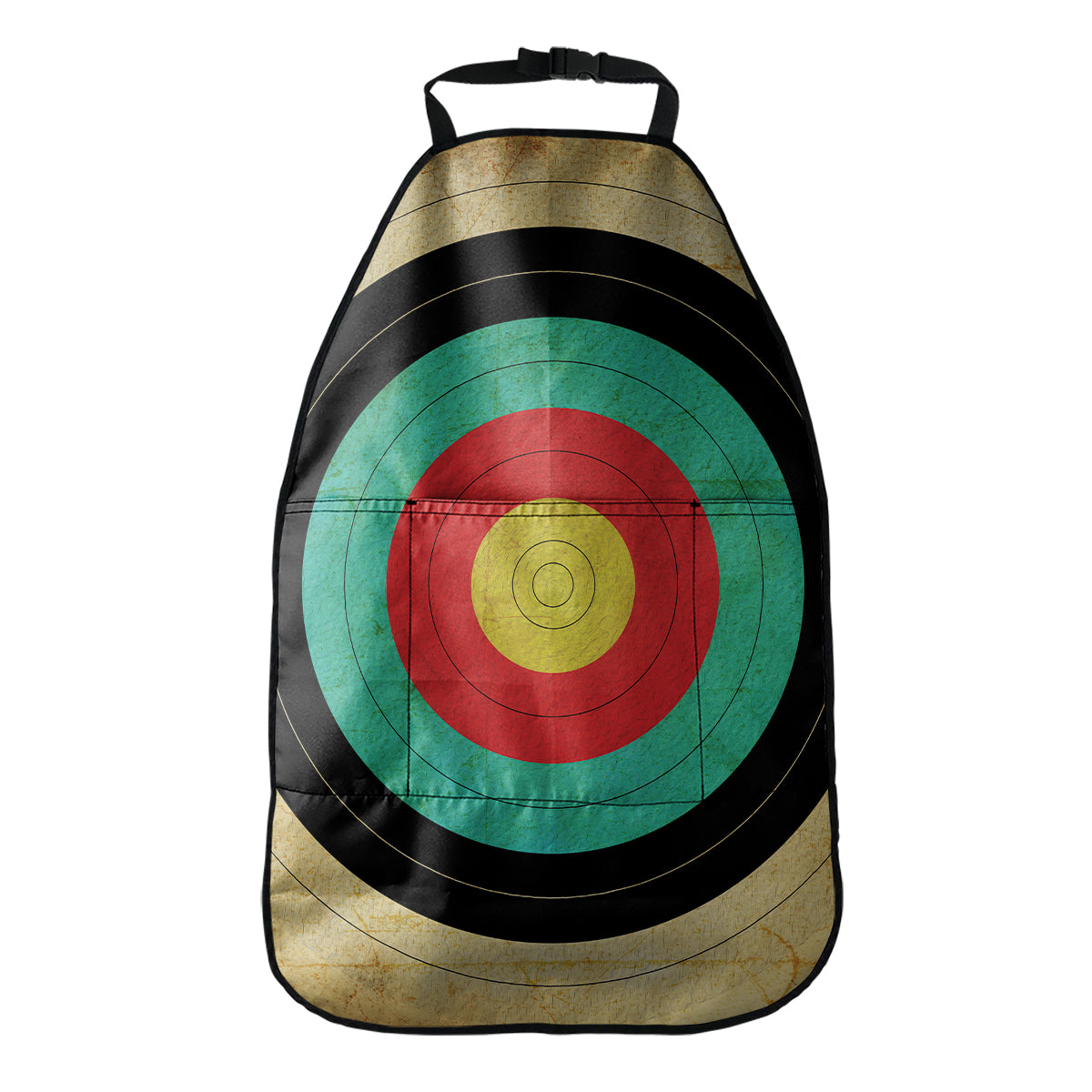 Grunge Bullseye Target Print Car Seat Organizers