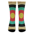 Grunge Bullseye Target Print Crew Socks