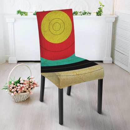Grunge Bullseye Target Print Dining Chair Slipcover