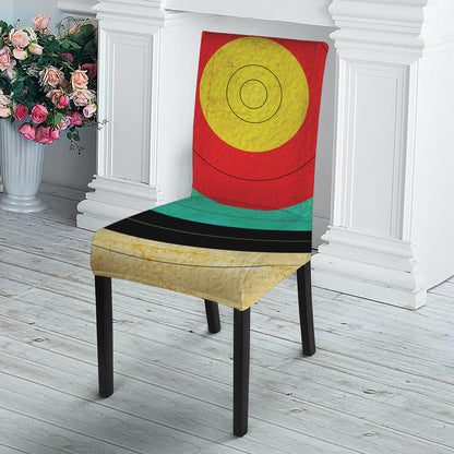 Grunge Bullseye Target Print Dining Chair Slipcover