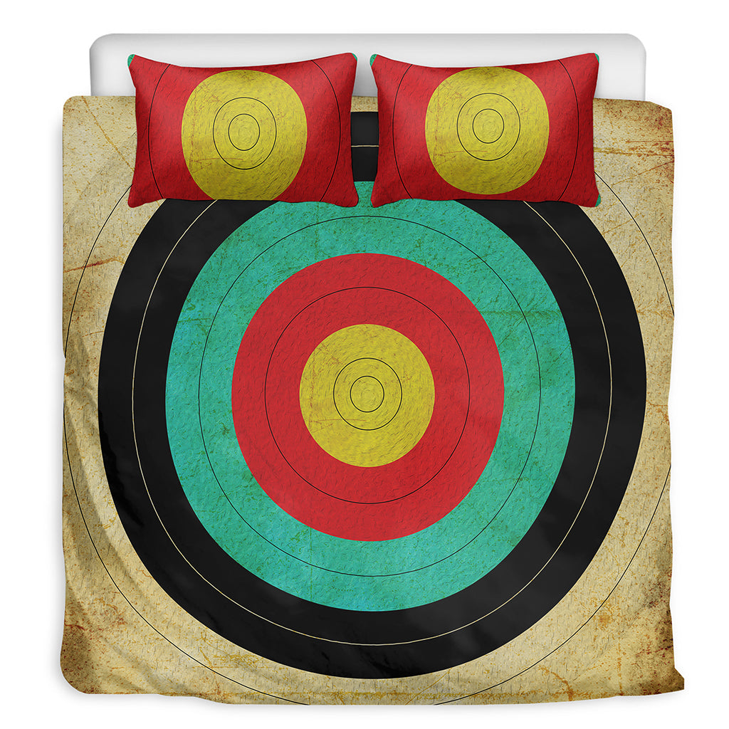 Grunge Bullseye Target Print Duvet Cover Bedding Set