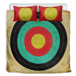 Grunge Bullseye Target Print Duvet Cover Bedding Set