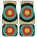 Grunge Bullseye Target Print Front and Back Car Floor Mats