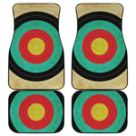 Grunge Bullseye Target Print Front and Back Car Floor Mats