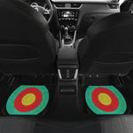 Grunge Bullseye Target Print Front and Back Car Floor Mats