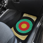 Grunge Bullseye Target Print Front and Back Car Floor Mats