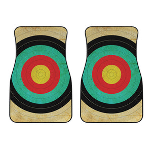 Grunge Bullseye Target Print Front Car Floor Mats