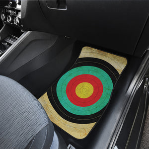 Grunge Bullseye Target Print Front Car Floor Mats