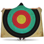 Grunge Bullseye Target Print Hooded Blanket