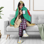Grunge Bullseye Target Print Hooded Blanket